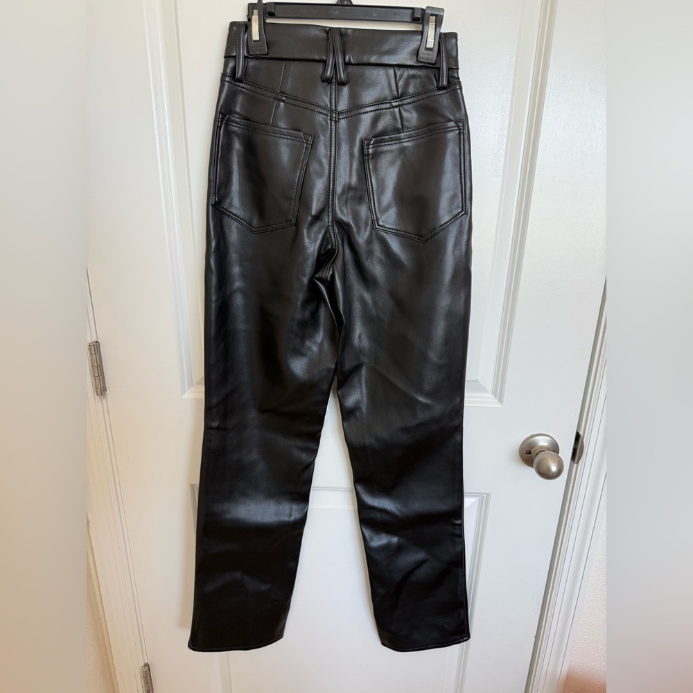 Good American Good Icon Faux Leather Pants Size 0 - Picture 6 of 7